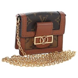 LOUIS VUITTON Monogram Reverse Micro Dauphine Tasche M80250 LV Auth BA15782M Monogramm