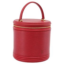 Bolsa de mão LOUIS VUITTON Epi Cannes Vermelha M48037 LV Auth ep16376A Vermelho
