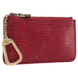 LOUIS VUITTON Epi Pochette Cles Coin Purse Red M63807 LV Auth 206937 Red