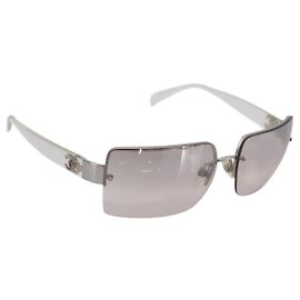 CHANEL Rimless Sunglasses plastic Clear CC Auth 205500M Other