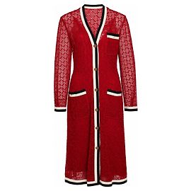 Gucci, vestido de renda vermelho GG Vermelho
