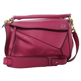 LOEWE Puzzle Small Leder 2Way Handtasche in Pink Beige