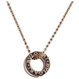 Bulgari Bvlgari B.Zero 1 Halskette 750 (PG) × Ceramic 12.1g 346082 Weiß