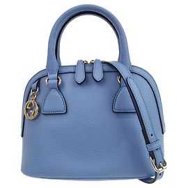 Gucci Interlocking Top Handle Leather Medium Blue