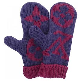 Louis Vuitton M58339 Gants chauds Rouge Bleu Marine