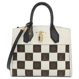 Louis Vuitton City Steamer MM Handbag White