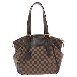 Bolsa de Ombro Louis Vuitton Damier Verona MM Marrom Damier ebene