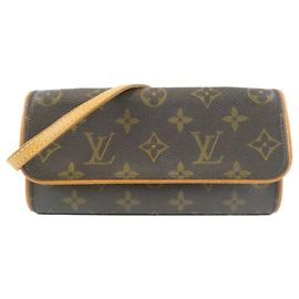 Louis Vuitton Monogram Pochette Twin PM M51854 Borsa a Tracolla Marrone