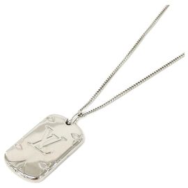 Louis Vuitton Monogram Medaillon Halskette M62484 Silber