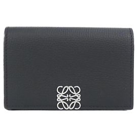 Tarjetero de piel de ternera Loewe Negro