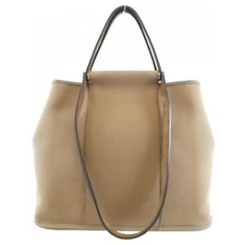 Hermès Hermes Cabas PM Handbag Taupe Damier ebene