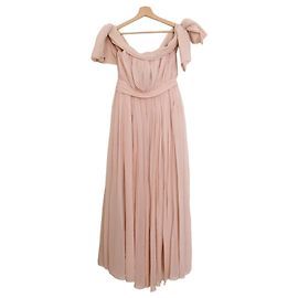 Giambattista Valli Robe Longue en Soie Rose Rose