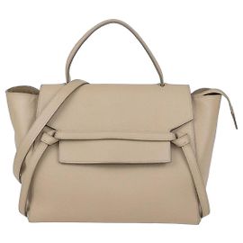 Céline Celine Beige Leather Mini Belt Bag Beige