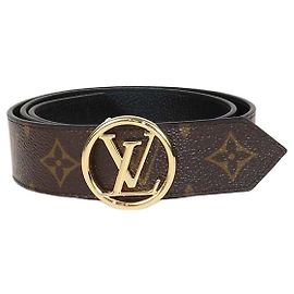Louis Vuitton LV Circle Wendelgürtel aus Monogram Canvas und Leder Braun