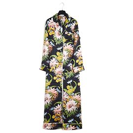 Autre Marque Olivia von Halle Pigiama Seta Nero Floreale Nero Multicolore