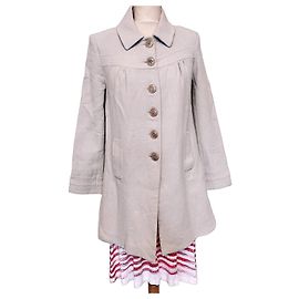 Ba&sh Casaco Preppy Baby Doll Greige Bege