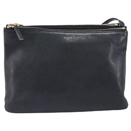 Céline Celine Trio Leather Small Preto