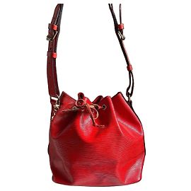 Borsa a secchiello Louis Vuitton Noé • Pelle Epi Rossa • Vintage autentica Rosso Gold hardware