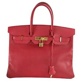 Bolsa Hermès Birkin 35 em couro epsom vermelho Vermelho