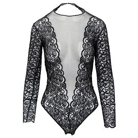 Autre Marque Body transparent brodé Marvel Noir