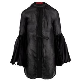 Autre Marque Chemise Diliborio avec manches plissées Noir