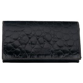 Portefeuille Gianfranco Ferré en crocodile noir Noir