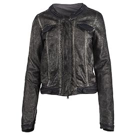 Autre Marque Giorgio Brato Shimmer Leather Jacket Black