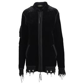 Autre Marque Sudadera de terciopelo desgastado Diliborio Negro