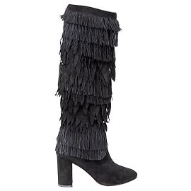 Botas con flecos Aquazzura Negro