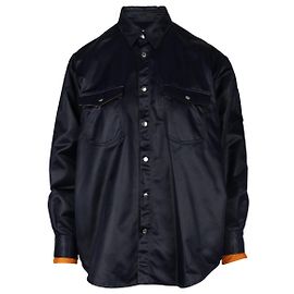 Autre Marque Marios Blue Satin Shirt Blue