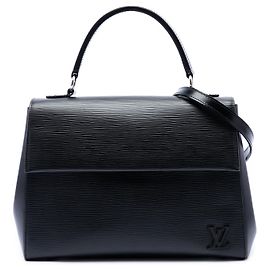 Louis Vuitton Epi Cluny MM Satchel Schwarz Schwarz