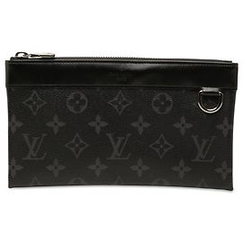 Bolsa de mão Louis Vuitton Monogram Eclipse Pochette Discovery PM preta Preto