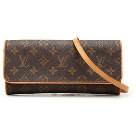 Borsa a tracolla Louis Vuitton Monogram Pochette Twin GM marrone Marrone