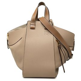 Beige LOEWE Medium Grained Calfskin Hammock Satchel Beige
