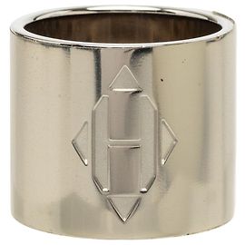 Hermès H Diamant Schalring palladiumplattiert silberfarben Silber