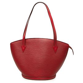 Bolso de hombro Louis Vuitton Epi Saint Jacques GM rojo con correa larga Roja
