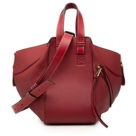 Bolsa Satchel Hammock LOEWE Small em pele de vitelo vermelha Vermelho