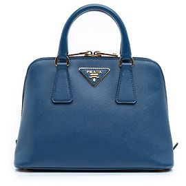Sac à main Prada Small Saffiano Lux Promenade Bleu Bleu