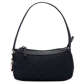 Borsa a tracolla Gucci GG Canvas nera Nero