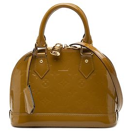 Bolsa Satchel Louis Vuitton Monogram Vernis Alma BB Verde Verde