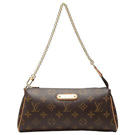Borsa Satchel Louis Vuitton Monogram Eva Marrone Marrone