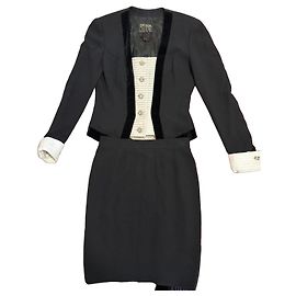 Escada Couture Rock- und Jacken-Kostüm Schwarz