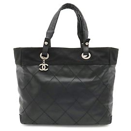 Chanel Paris Biarritz Tote MM Bag Black
