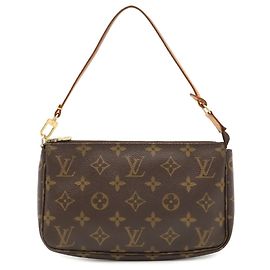 Louis Vuitton Monogram Pochette Accessoires Handbag Pouch Braun Andere Monogramm
