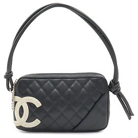 Bolsa Pouch Chanel Cambon Line Preto
