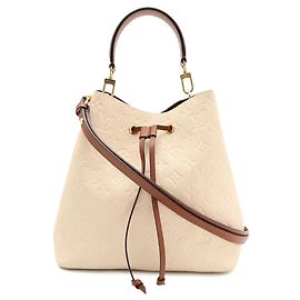 Louis Vuitton Monogram Empreinte NeoNoe Schultertasche Beige