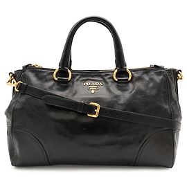 Sac à main Prada Vitello Shine en Black Noir