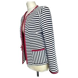 Autre Marque Blanco Trendy Soft Petit Marin Jacket T3 XL White Red Navy blue