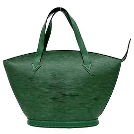 Bolso de mano Louis Vuitton Vintage Saint Jacques de cuero Epi Verde
