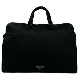 Maletín Prada de cuero negro Negro